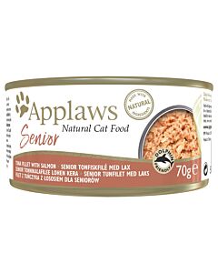 Applaws Tin Senior Tuna & Salmon Jelly 24x70g