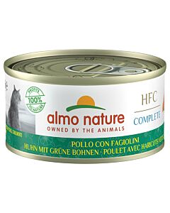 Almo Nature HFC Complete Nourriture pour chats Poulet avec Haricots verts 24x70g