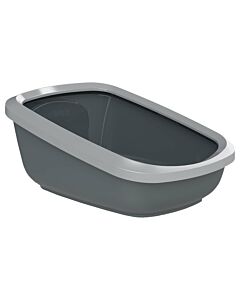 Chatnelle Toilettes pour chat EcoGranda ouvertes avec grille, grises