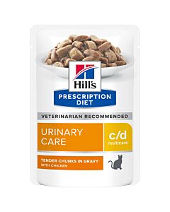 Hill's VET Chat Prescription Diet c/d Multicare Urinary Poulet 12x85g
