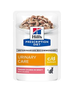 Hill's VET Chat Prescription Diet c/d Multicare Urinary Saumon 12x85g