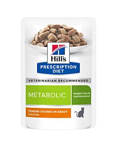 Hill's VET Chat Prescription Diet Metabolic Poulet en sachet 12x85g