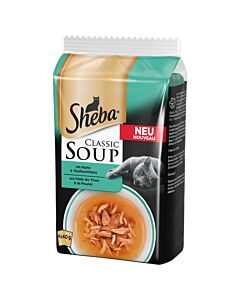 Sheba Classic Soup mit Huhn und Thunfischfilet