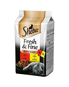 Sheba Fresh & Fine in Sauce Herz. Komp. 6x50g