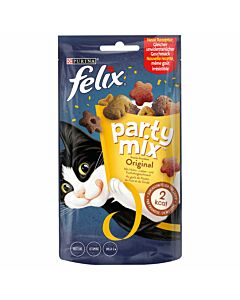 Felix Party Mix - Original - Huhn, Leber, Truthahngeschmack 60g