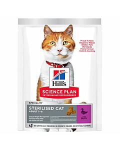 Hill's Katze Science Plan Young Adult Sterilised Cat Trockenfutter Ente 1,5kg