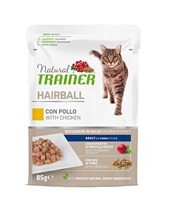 Trainer Natural Nourriture humide Hairball Adult Poulet 85g sachet