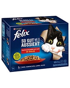 Felix Nourriture pour chats Aussi Bon que Beau en gelée 
