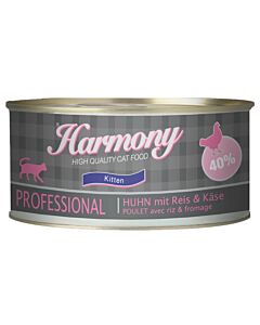 Harmony Cat Professional Nassfutter Kitten Poulet, Riz & Fromage