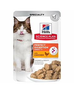 Hill's Nourriture humide pour chats Science Plan Perfect Digestion Adult Poulet