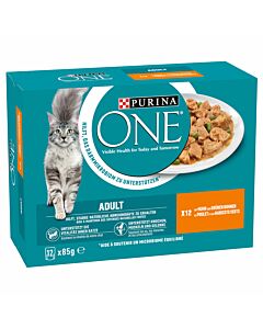 Purina ONE Nourriture pour chats Adulte en sauce poulet
