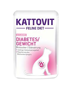 Kattovit Diät Katzenfutter Diabetes/Gewicht Lachs