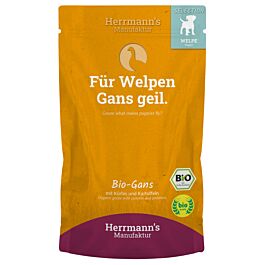 Herrmann's Nourriture pour chiens Oie bio Chiot 15x150g 