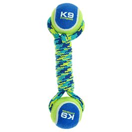 Zeus Hundespielzeug K9 Fitness Double Tennis Ball Rope
