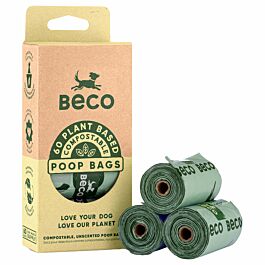 Beco Pets Sacs pour déjections canines Compostable Poop Bag 60 Travel
