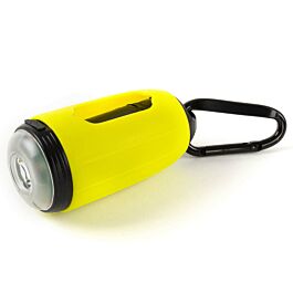Freezack Kotbeutelhalter mit LED-Taschenlampe gelb 10x4.5cm