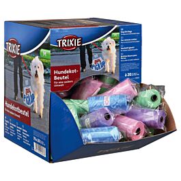 Trixie Dog Pick Up display pour sac ramasse crottes, 70 rouleaux de 20 sacs, assortis
