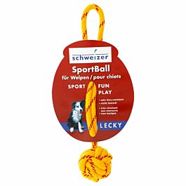 Lecky SportBall avec corde pour chiots