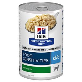 Hill's Vet Nourriture pour chiens Prescription Diet d/d avec Canard 12x370g