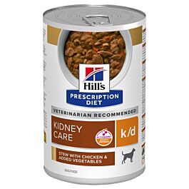 Hill's Vet Nourriture pour chiens Prescription Diet k/d Ragoût Poulet 12x354g