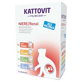 Kattovit Nourriture pour chats Multipack rein/renal 12x85g