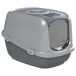 Chatnelle Toilettes pour chat EcoDome avec couvercle & grille, grises