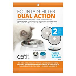 Catit Dual Action Filtre de rechange pour Fresh & Clear Fontaine à eau 2 pcs.