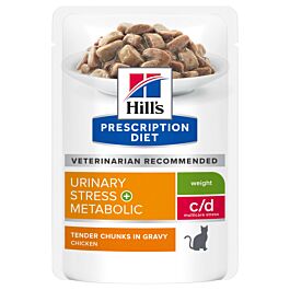 Hill's VET Katze Prescription Diet c/d Urinary & Metabolic Huhn 12x85g