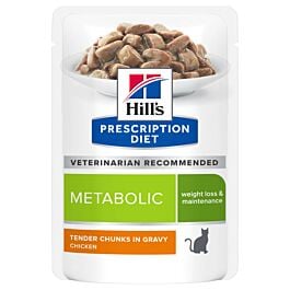 Hill's VET Katze Prescription Diet Metabolic Huhn im Beutel 12x85g