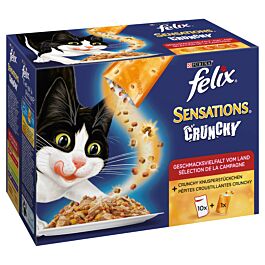 Felix Sensations Crunchy - Geschmacksvielfalt vom Land 10x100g