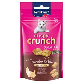 Vitakraft Snack pour chat Crispy Crunch Dinde & Chia 60g