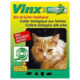 Vinx Neem Herbes bio collier pour chats 35cm