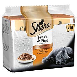 Sheba Fresh & Fine à la volaille 5x15x50g