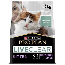Pro Plan Cat Nourriture pour chats LiveClear Kitten < 1 an Dinde 1.4kg