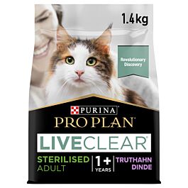 Pro Plan Cat Nourriture pour chats LiveClear Adult Dinde 1.4kg