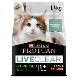Pro Plan Cat Nourriture pour chats LiveClear Adult Saumon 1.4kg
