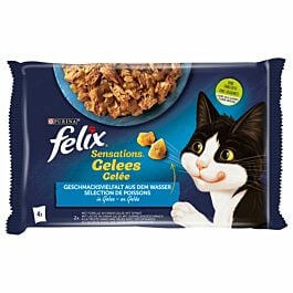Felix Nourriture pour chat Sensations en gelée Sélection de Poissons