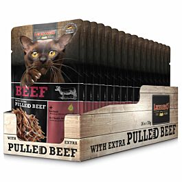 Leonardo Nassfutter verschiedene Sorten mit pulled Beef 16x70g im Beutel