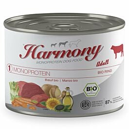 Harmony Dog Monoprotéine Boeuf Bio Menu nourriture pour chiens