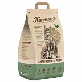 Harmony Cat Natural Litière pour chats Original Clumping Wood Litter Pellets