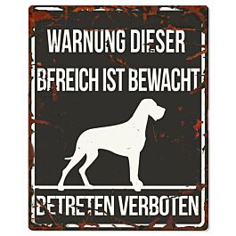 D&D Panneau d'avertissement Danish Dog