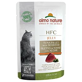 Almo Nature Nourriture pour chats HFC Jelly Filet de Thon & Algues en sachet de 55g 
