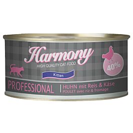 Harmony Cat Professional Nassfutter Kitten Huhn & Reis & Käse