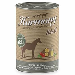 Harmony Dog Natural Nassfutter Pferd mit Süsskartoffeln, Cranberries & Borretschöl