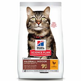 Hill's Science Plan Aliment pour Chat Adulte Mature Hairball Indoor au Poulet